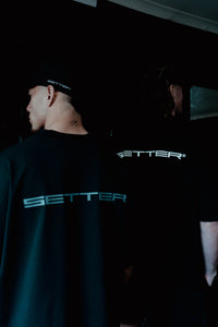 SETTER® "AFFILIATED" T-SHIRT - BLACK/WHITE