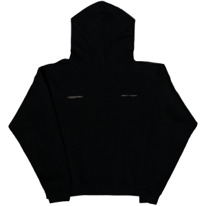 SETTER® "AFFILIATED" HEAVY CROP HOODIE - BLACK/TAUPE LATTE LOGOS