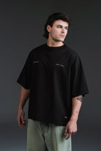 Load image into Gallery viewer, SETTER® &quot;AFFILIATED&quot; T-SHIRT - BLACK / TAUPE LATTE LOGOS
